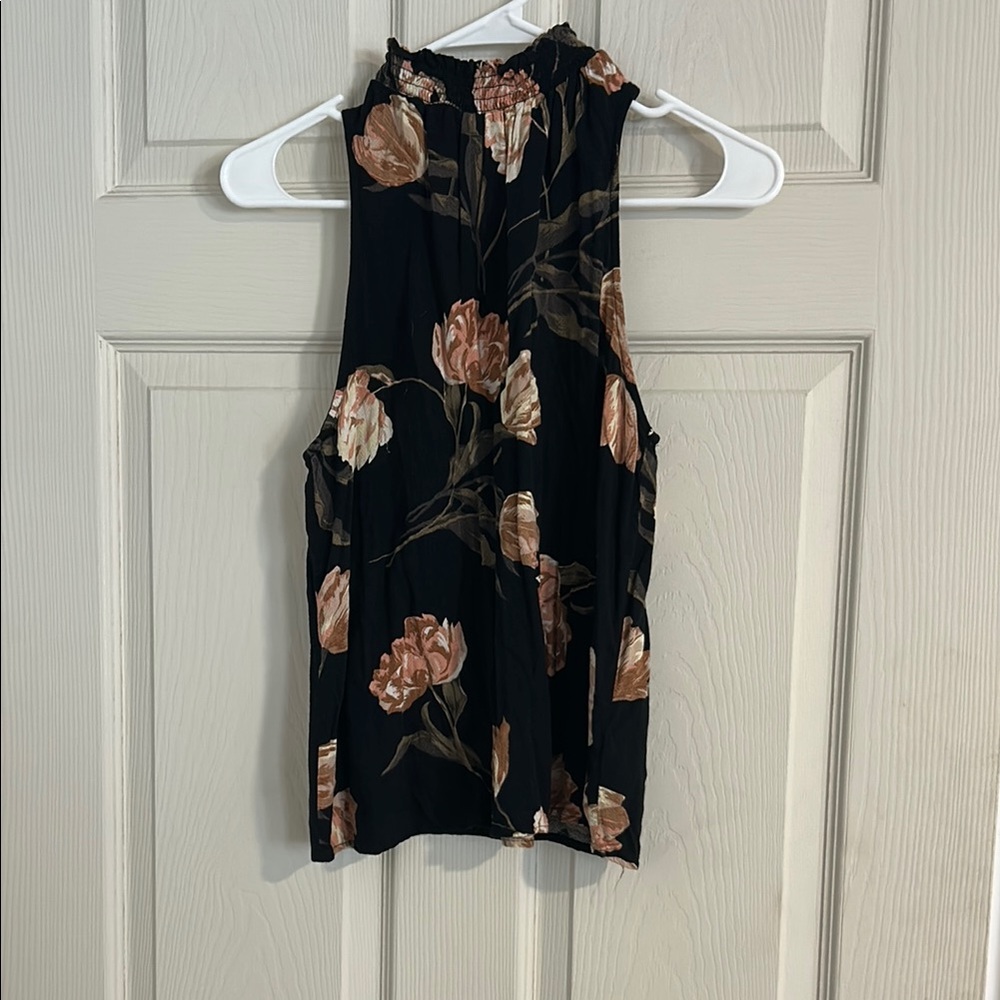 A New Day Mockneck Sleeveless Floral Top
